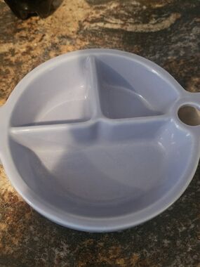 Blue Ceramic Divided Serving Dish by